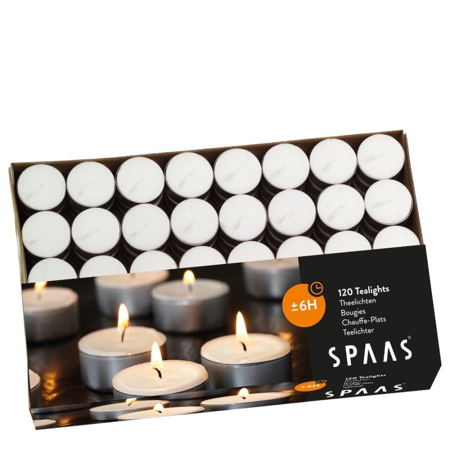 Aan Tafel SPAAS Theelichtjes | Theelichtjes Wit H 1,6Cm 3,9Cm 6U 120 Stuks